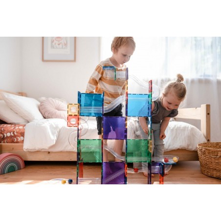 Connetix - Regenboog knikkerbaan set, 92 stuks