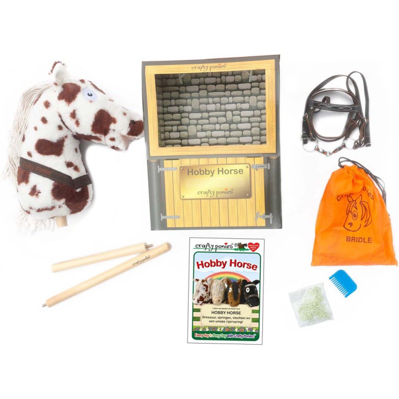 Crafty Ponies - Stokpaard, bruinbont