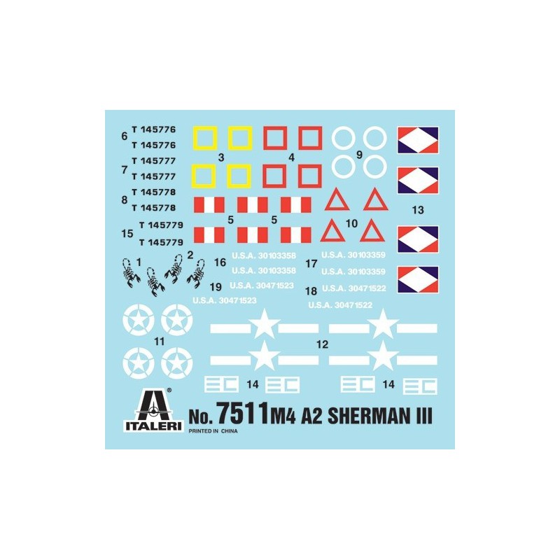 M4A2 Sherman III 1:72, Italeri