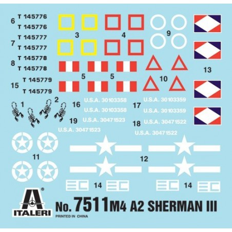 M4A2 Sherman III 1:72, Italeri
