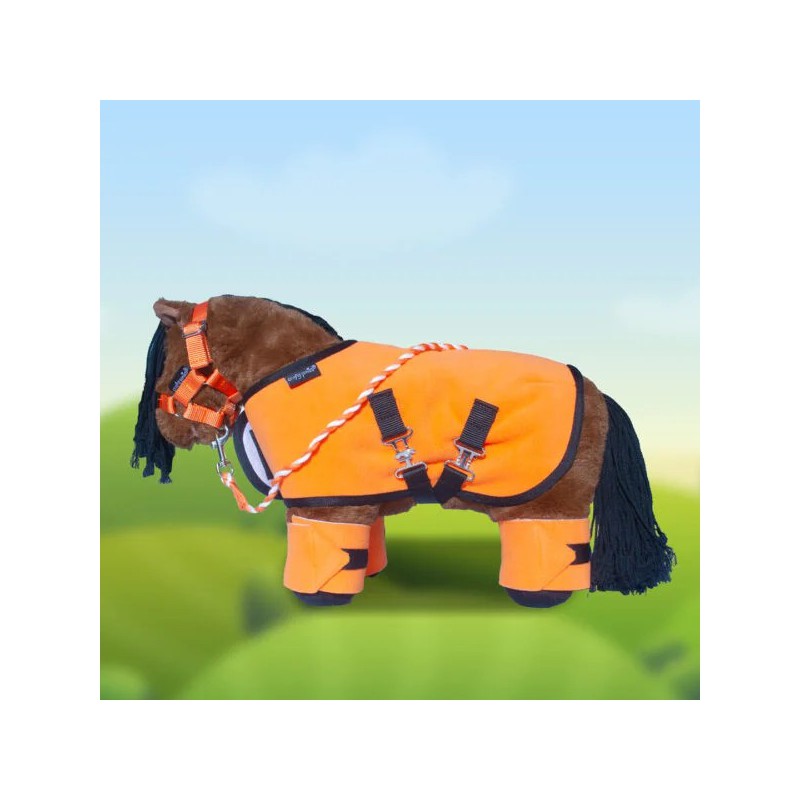 Crafty Ponies - Fleecedeken set, oranje