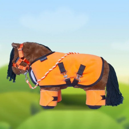 Crafty Ponies - Fleecedeken set, oranje