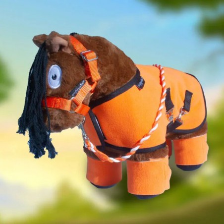 Crafty Ponies - Fleecedeken set, oranje