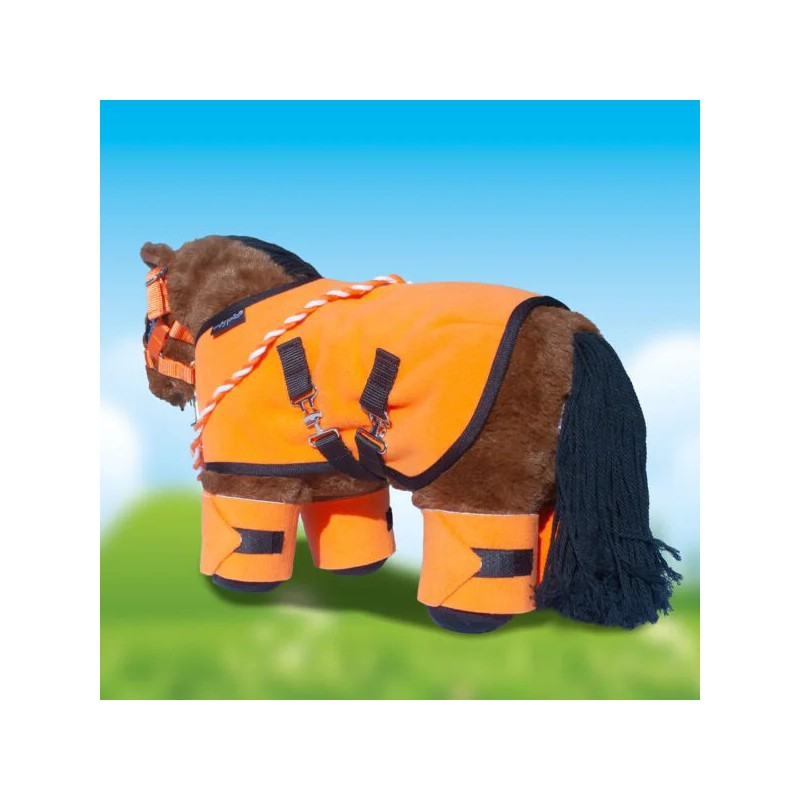 Crafty Ponies - Fleecedeken set, oranje