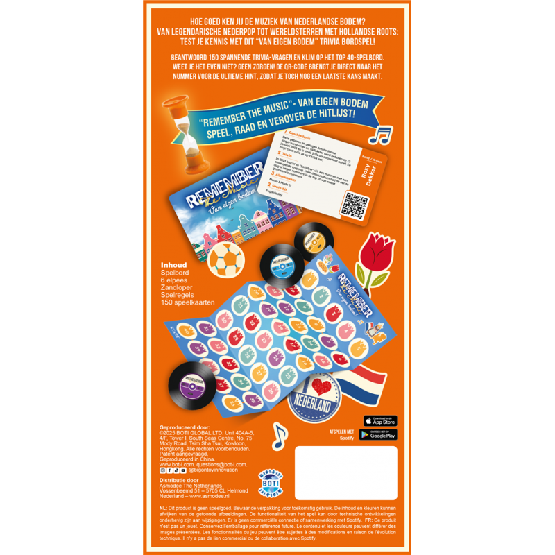 Remember the music -Holland ed. van Eigen Bodem  Partyspel nederlandstalig