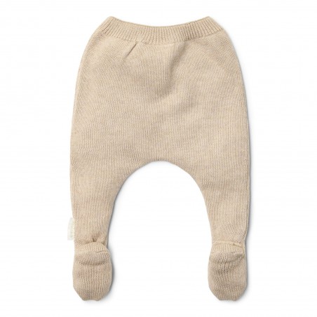 Gebreide broek, soft beige melee -  Little Goose, Little Dutch