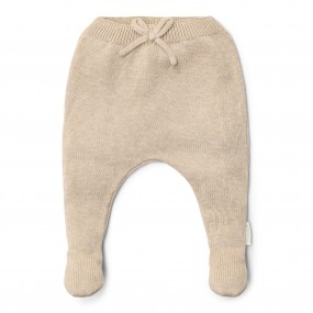 Gebreide broek, soft beige melee -  Little Goose, Little Dutch