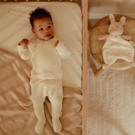 Gebreide broek, off white -  Little Goose, Little Dutch