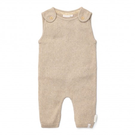 Gebreid boxpakje, soft beige melee -  Little Goose, Little Dutch