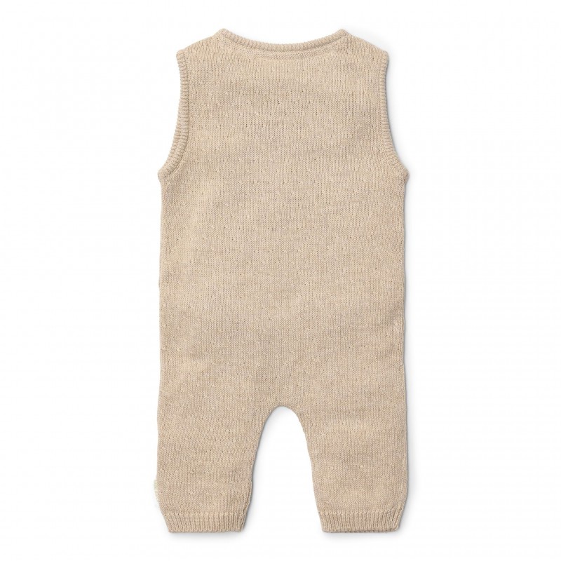 Gebreid boxpakje, soft beige melee -  Little Goose, Little Dutch