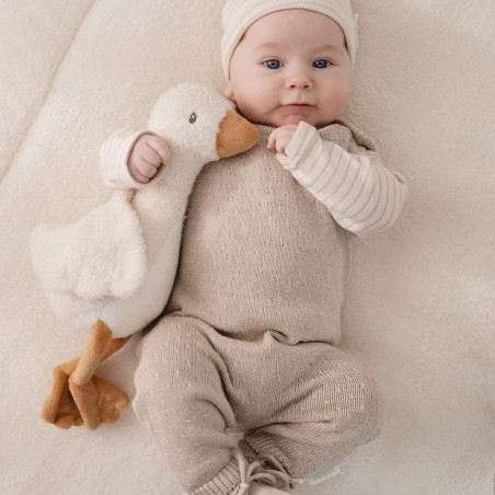 Gebreid boxpakje, soft beige melee -  Little Goose, Little Dutch