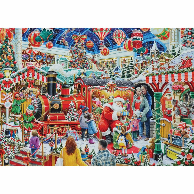 Kerst No. 29 Santa's steam train grotto 1000 stukjes Ravensburger