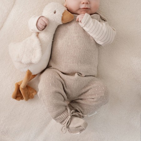 Gebreide slofjes, soft beige melee - Little Goose, Little Dutch Gebreide slofjes, soft beige melee - Little Goose, Little Dutch