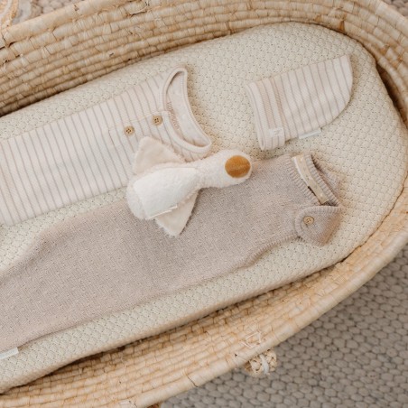 Muts, soft beige stripe -  Little Goose, Little Dutch