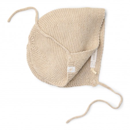 Gebreide muts, soft beige melee -  Little Goose, Little Dutch