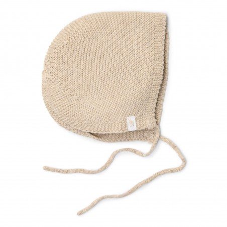 Gebreide muts, soft beige melee -  Little Goose, Little Dutch