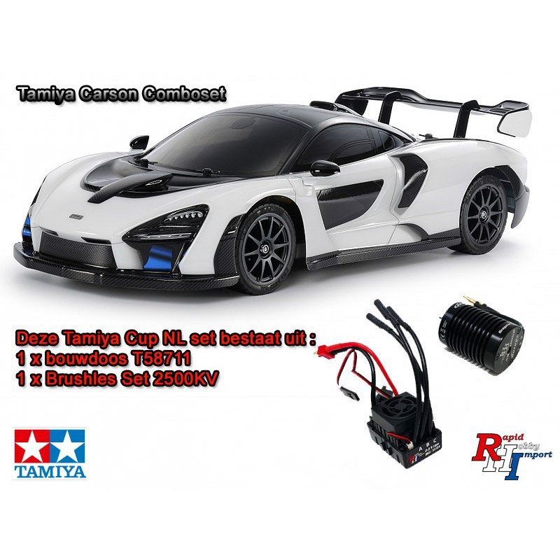 Mclaren Senna (TT-02) met Brushless motor en regelaar, Tamiya, Modelbouw RC