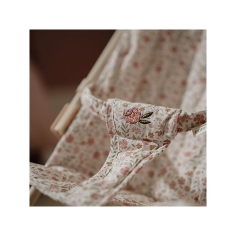 Metalen poppenbuggy, soft flowers - Little Dutch