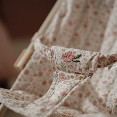 Metalen poppenbuggy, soft flowers - Little Dutch