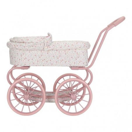 Metalen poppenwagen, soft flowers - Little Dutch Metalen poppenwagen, soft flowers - Little Dutch
