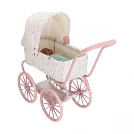 Metalen poppenwagen, soft flowers - Little Dutch Metalen poppenwagen, soft flowers - Little Dutch