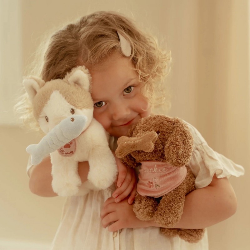 Knuffelkat Marley in tas - Little Dutch