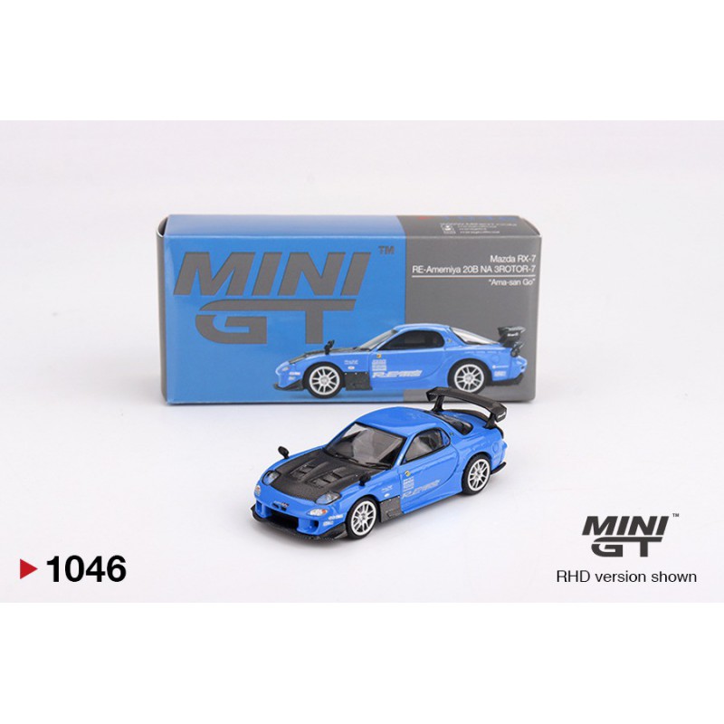 Mazda RX-7 RE-Amemiya 20B NA 3ROTOR-7 “Ama-san Go”, Mini GT (blister verpakking) (1046)