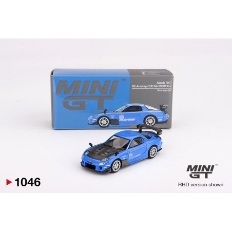 Mazda RX-7 RE-Amemiya 20B NA 3ROTOR-7 “Ama-san Go” 1:64, Mini GT (1046)
