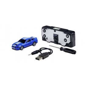 RC Nano Racer Ford Mustang Shelby GT500 Blauw 1:60, Carson