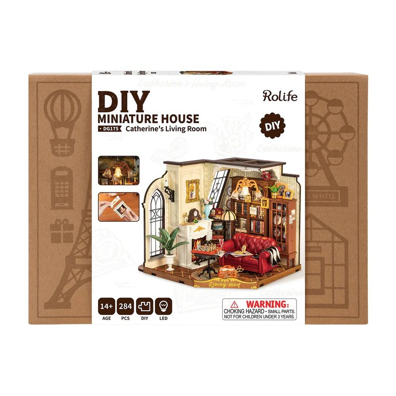 Catherine's Living Room, Diy Miniature House, Rolife