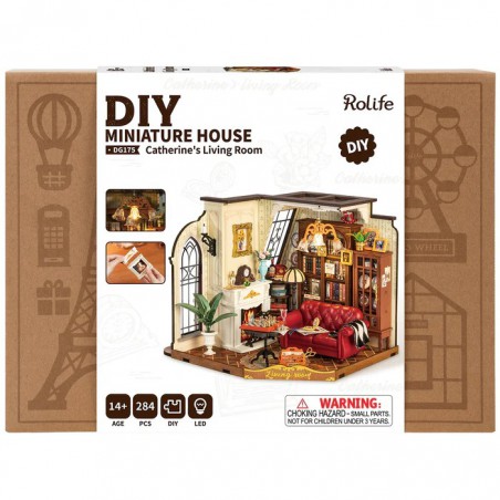 Catherine's Living Room, Diy Miniature House, Rolife