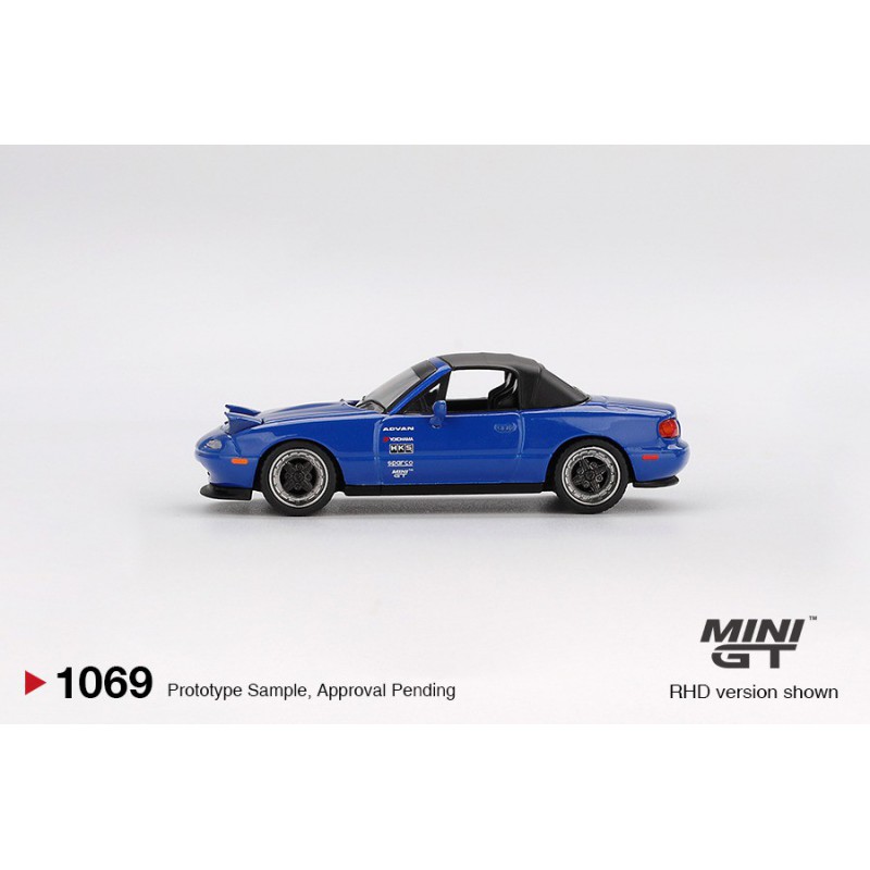 Mazda Miata MX-5 (NA) Tuned Version Dark Blue, Mini GT (blister verpakking) (1069)