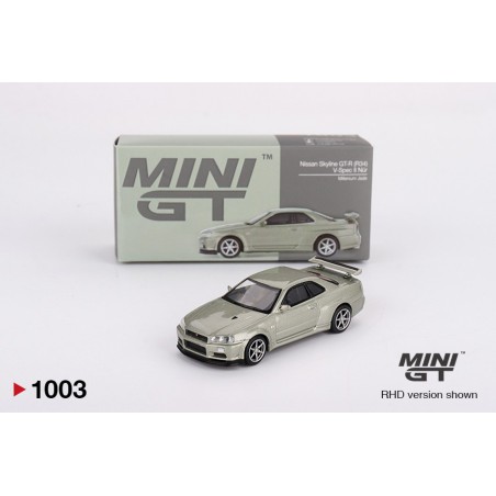 Nissan Skyline GT-R (R34) V-Spec II Nür Millenium Jade, Mini GT (1003)