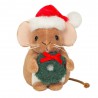 Hermann Teddy - Kerst muis met krans 11cm