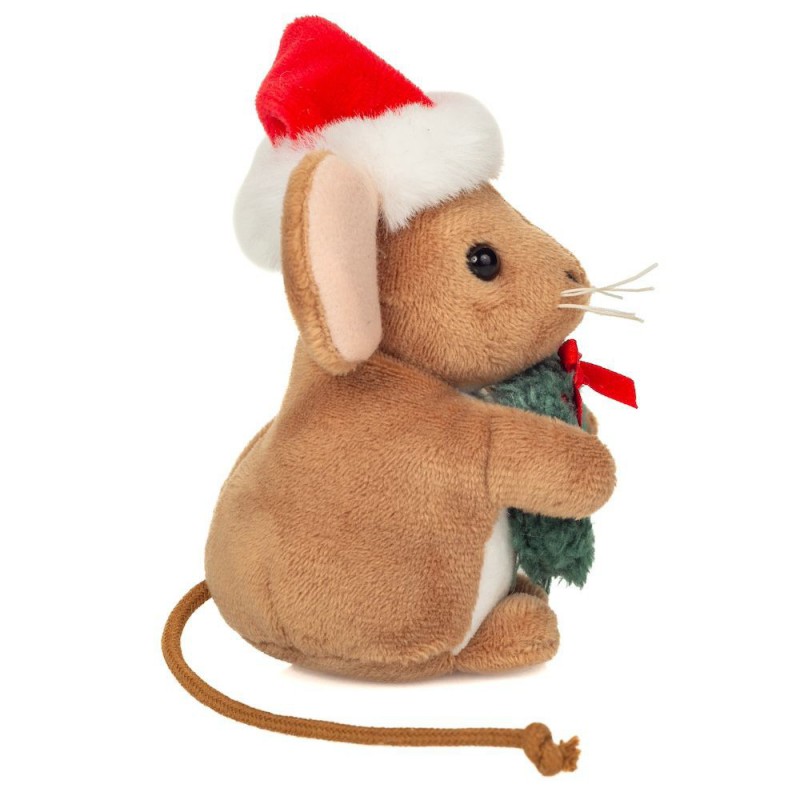 Hermann Teddy - Kerst muis met krans 11cm
