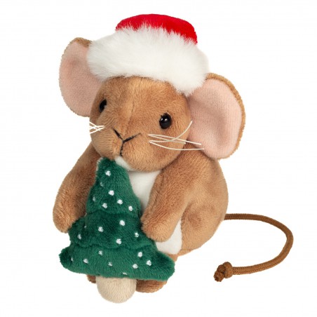 Hermann Teddy - Kerst muis met dennenboom 11cm