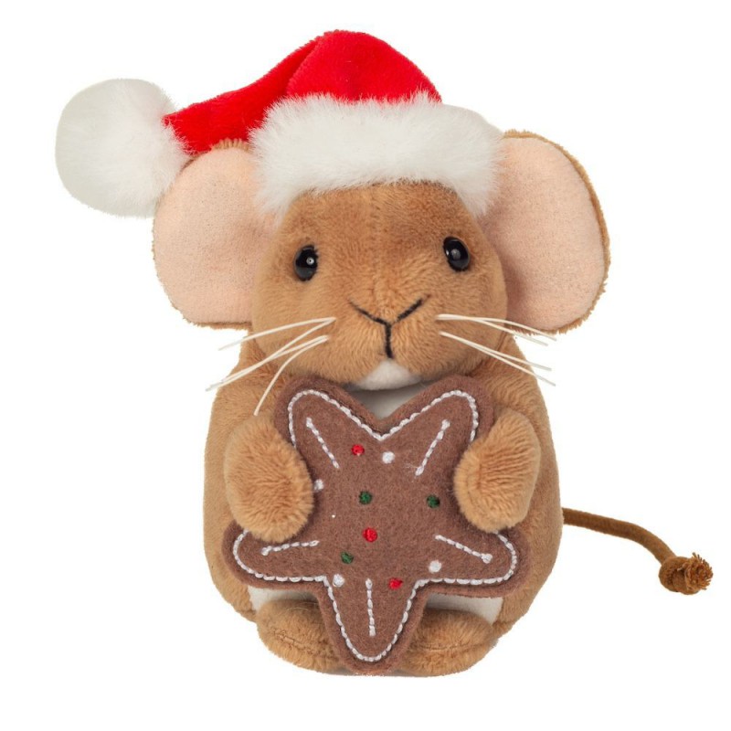 Hermann Teddy - Kerst muis met koekje 11cm