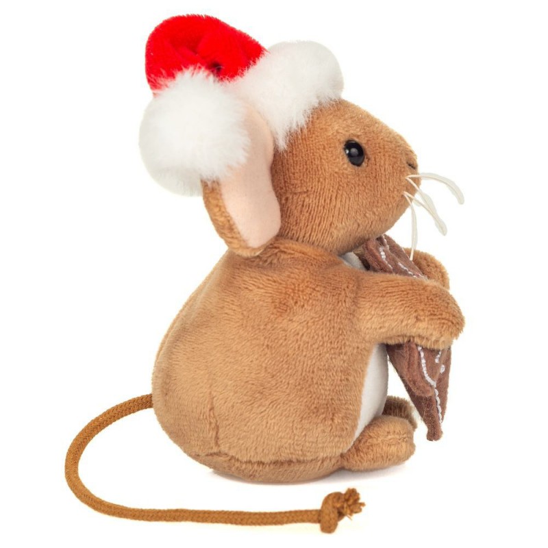 Hermann Teddy - Kerst muis met koekje 11cm