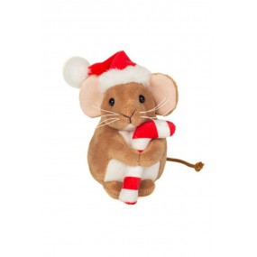 Hermann Teddy - Kerst muis met zuurstok 11cm