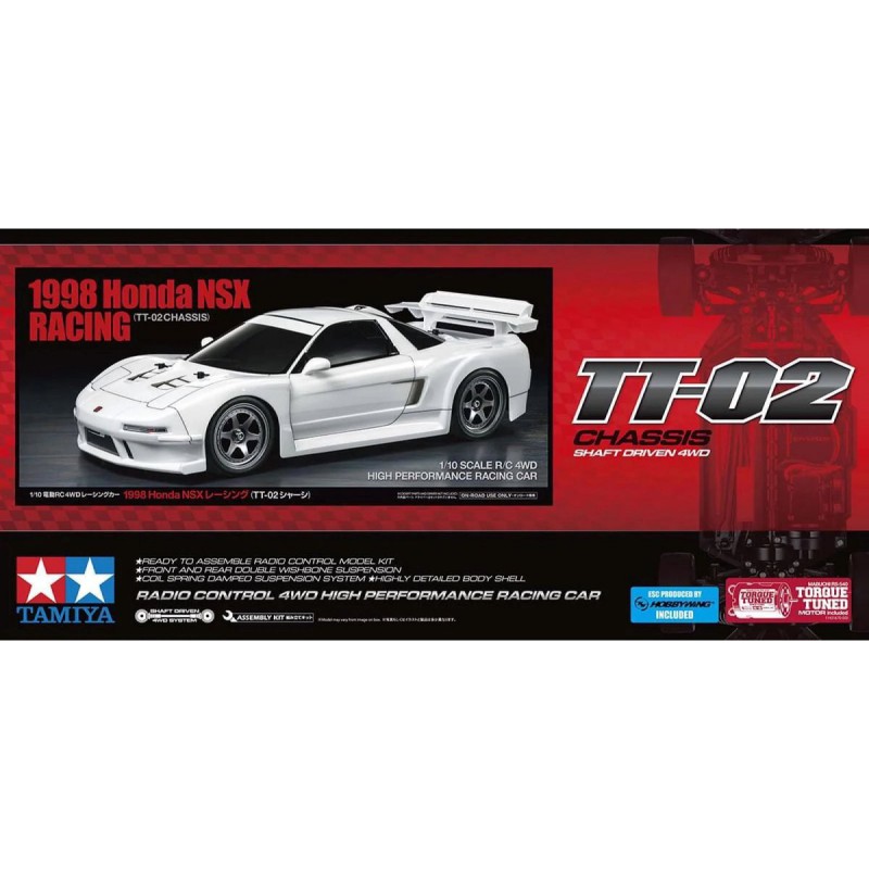 RC Honda NSX Racing TT-02, 2WD Kit, Tamiya, Modelbouw RC