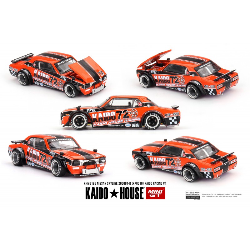 Nissan Skyline 2000GT-R (KPGC10) Kaido Racing V1, Kaido House 1:64, Mini GT