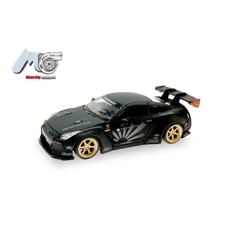 Nissan GTR 35 (Zwart) 1:87, Herpa, MicroCity87