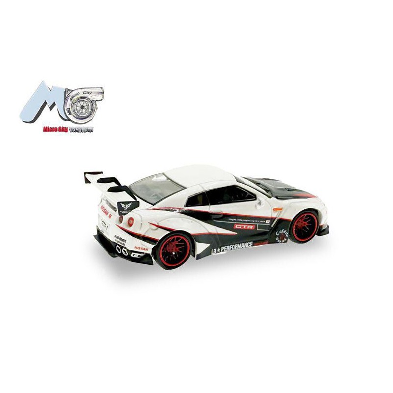 Nissan GTR 35 LB Performance (Wit/Zwart) 1:87, Herpa, MicroCity87
