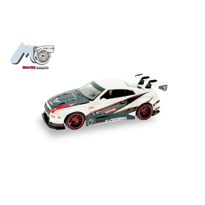 Nissan GTR 35 LB Performance (Wit/Zwart) 1:87, Herpa, MicroCity87