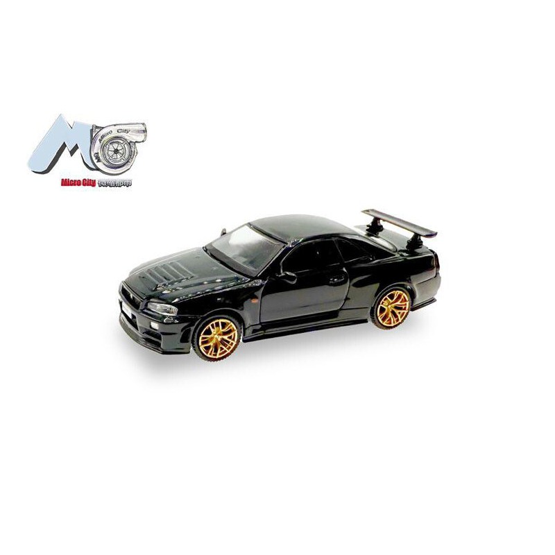 Nissan GTR 34 (Zwart) 1:87, Herpa, MicroCity87