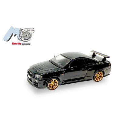 Nissan GTR 34 (Zwart) 1:87, Herpa, MicroCity87