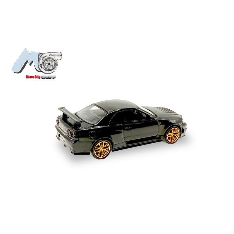 Nissan GTR 34 (Zwart) 1:87, Herpa, MicroCity87