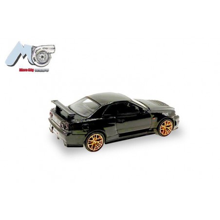 Nissan GTR 34 (Zwart) 1:87, Herpa, MicroCity87