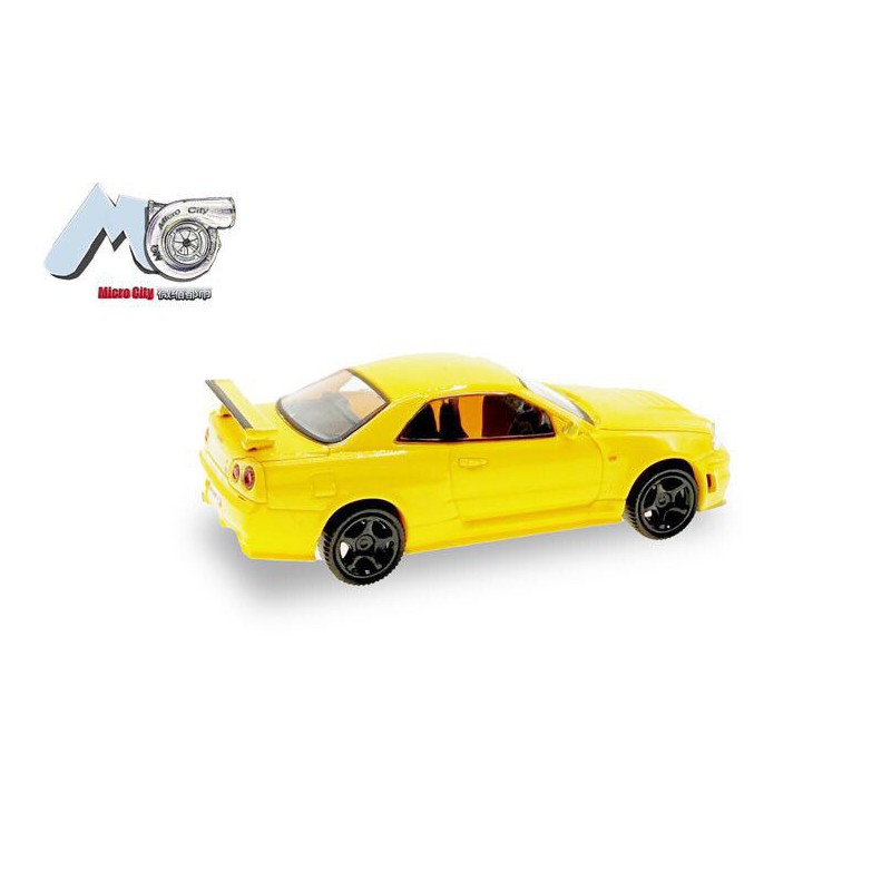 Nissan GTR 34 (Geel) 1:87, Herpa, MicroCity87