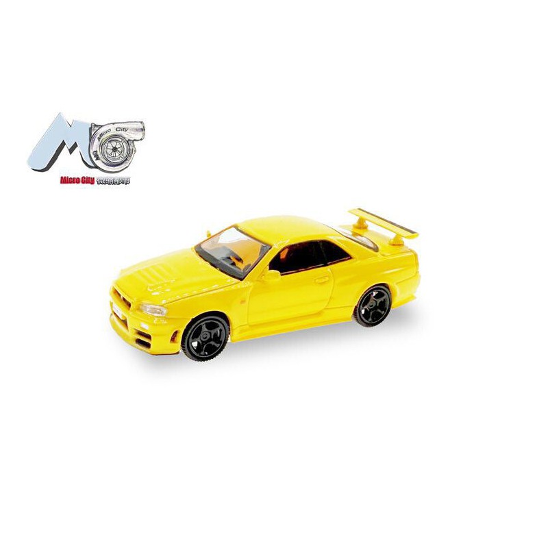 Nissan GTR 34 (Geel) 1:87, Herpa, MicroCity87